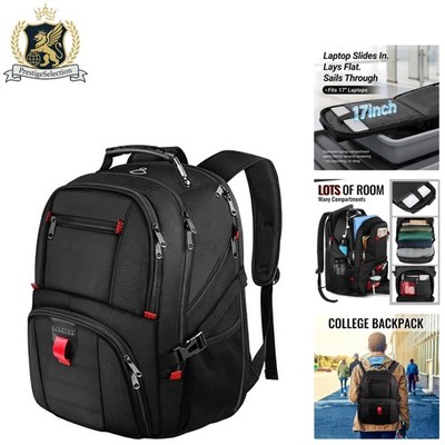 Versatile 17-inch Laptop Backpack for Men & Women - Water Resistant Travel Bag