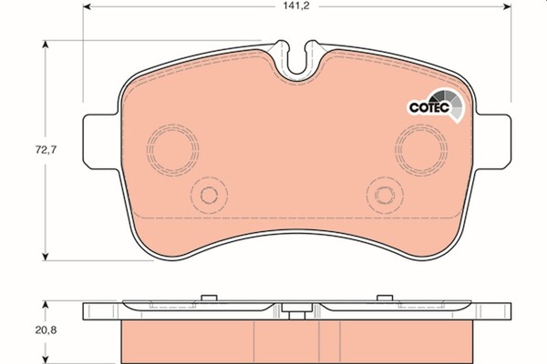 TRW Bremsbelagsatz Scheibenbremse Cotec GDB1748 FüR Iveco Daily 4 6 5 3 26L11-image