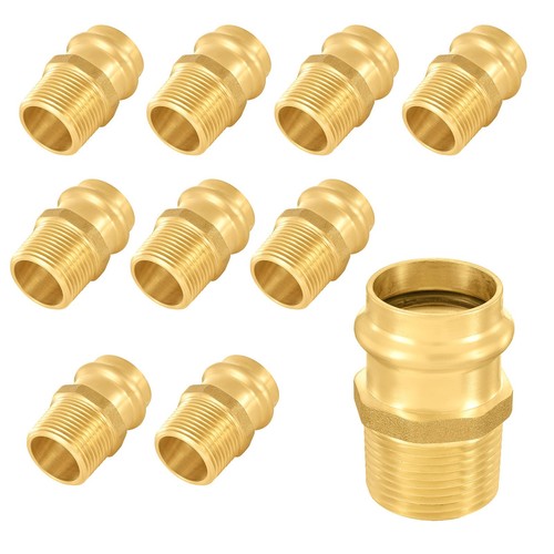 1/2" Copper Press x 1/2" Male NPT Adapter Brass Pro Press Fitting 10 PCS