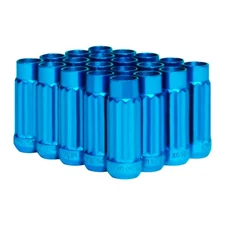 Blox Racing Cone Seat 12 Sided P17 Tuner Lug Nuts Blue for 89-04 Chevy Tracker