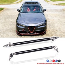2X For Alfa Romeo Giulia Front Bumper Lip Splitter Strut Rod Tie Support Bar