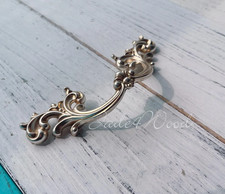 French Style Shabby Chic Dresser Drawer Pull Handle Antique Silver