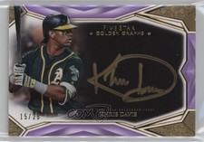 2019 Topps Five Star Golden Graphs Purple /25 Khris Davis #GG-KD Auto 1dm4