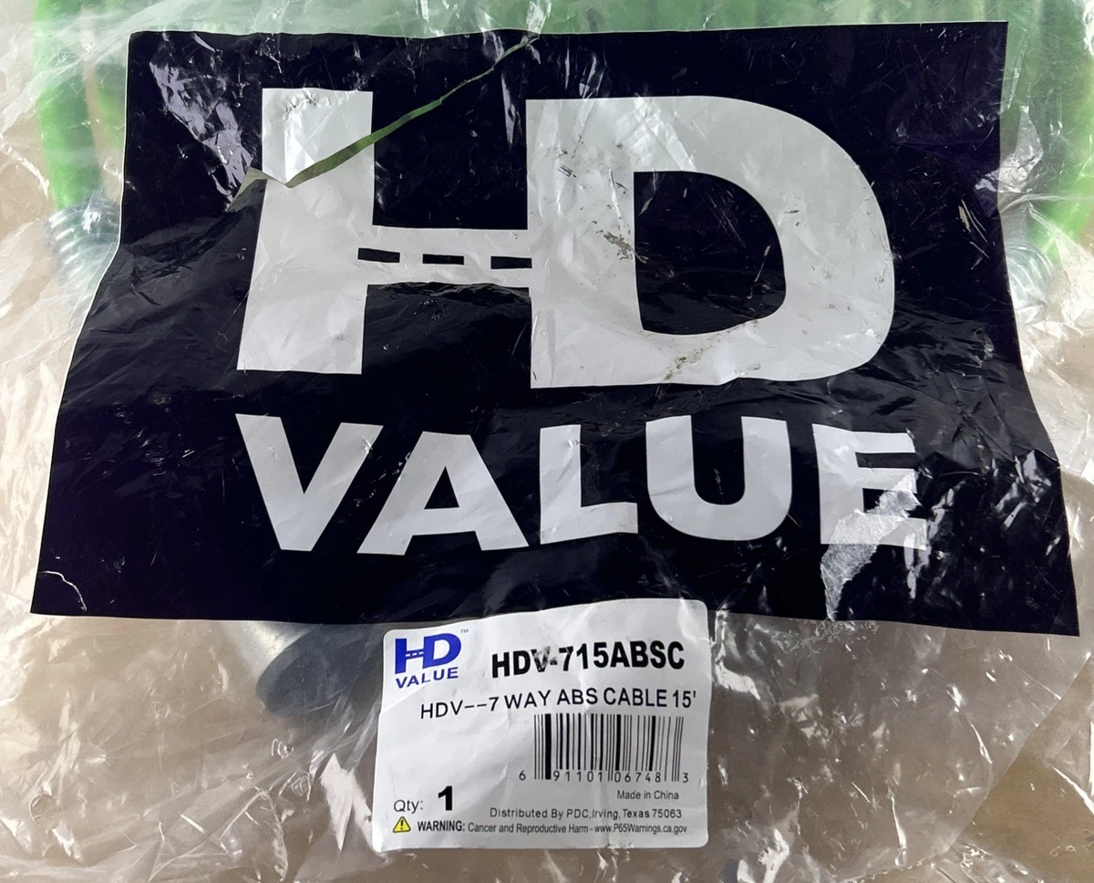 HD Value 15’ 7-Way ABS Coil Cord w/ 12” Lead HDV-715ABSC photo 3