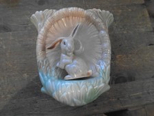 SYLVAC RABBIT WALL POCKET 8" HIGH ( IN GOOD CONDITION )