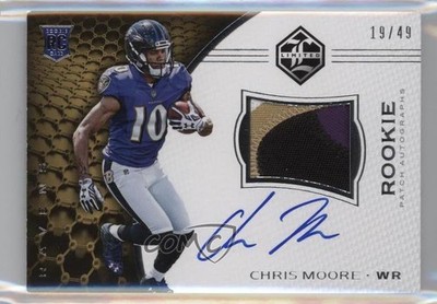 2016 Limited Spotlight Silver 19/49 Chris Moore RPA Rookie Patch Auto RC g0n