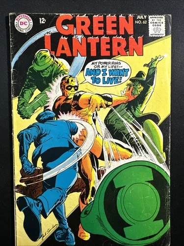 GREEN LANTERN #62 1968 Vintage Silver Age DC Comics 1st Print Good/VG *A2