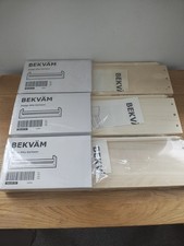 Neu IKEA BEKVÄM Holz Gewürzglas Regal Espe Wand Aufbewahrung Halter Regal 40cm X3