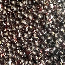 5mm Cup Sequins Chocolate Brown Transparent Glossy Matte Reversible Made in USA