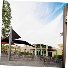  White 22' x 22' x 22' Triangle Sun Shade Sail Canopy Outdoor Patio Fabric 