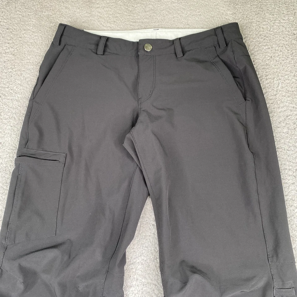 Calça de Trekking REI Feminina 6 Pequena Preta Poli Elástica Carga Caminhada Ao Ar Livre - Imagem 2 de 4