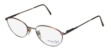 NEW MARCOLIN VILLAGE 35 EYEWEAR UNISEX 50-19-135 RETRO BROWN ITALY METAL OVAL