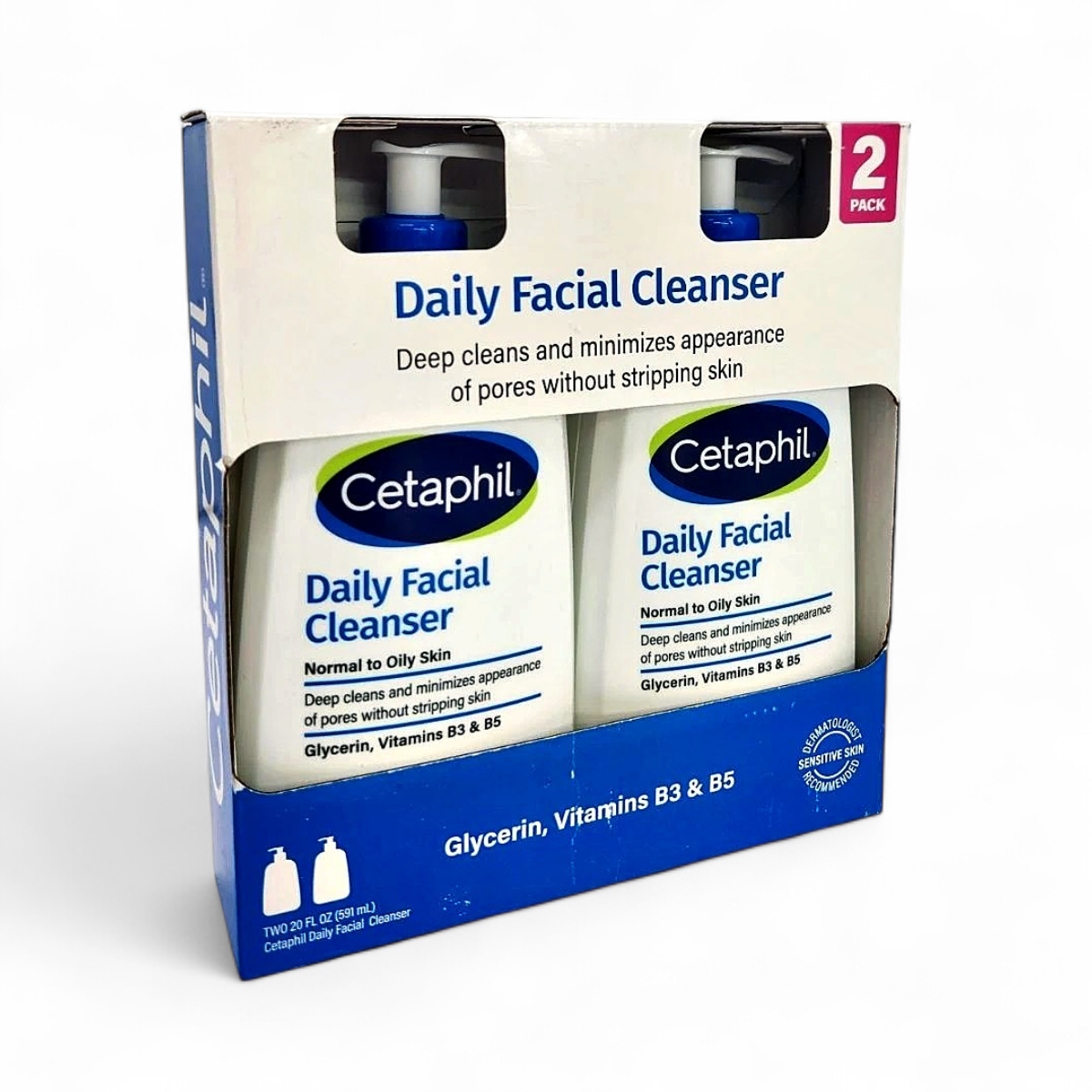 Cetaphil Daily Facial Cleanser for Sensitive Skin 20 fl oz, 2-Pack