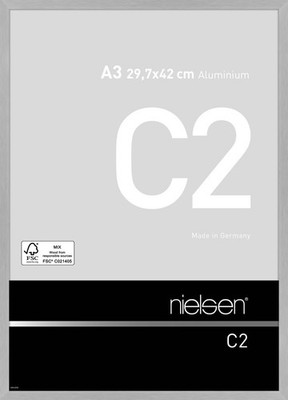Nielsen Aluminium-Bilderrahmen C2 struktur silber matt 29,7x42 cm Acrylglas