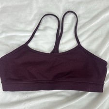 Lululemon Special Ed Flow Y Sport Bra Light Support A  C Cups Garnet Shine Dot 8