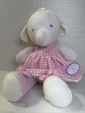Humphreys Corner Lottie Purple Elephant Plush Gund 2002 Pink Ginham Dress 75801