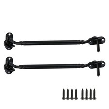 2 PCS Black 8 Inch Stainless Steel Gate Latch Hook And Eye Barn Door Lock
