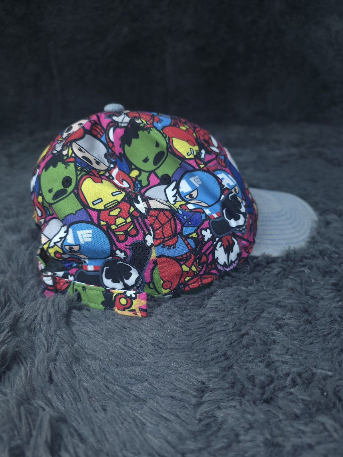 Marvel Hat Cap Strap Back Gray Multicolor Superhe… - image 4