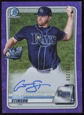 2020 Bowman Chrome Prospect Purple Refractor /250 Graeme Stinson #CPA-GST Auto