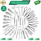10 Sets of 74 Pcs Oral Dental Surgery Extracting Elevators Forceps Set German Gr