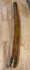Vintage Handcrafted Wooden Rainstick Tribal Design Natural Rain Sound 30 Decor