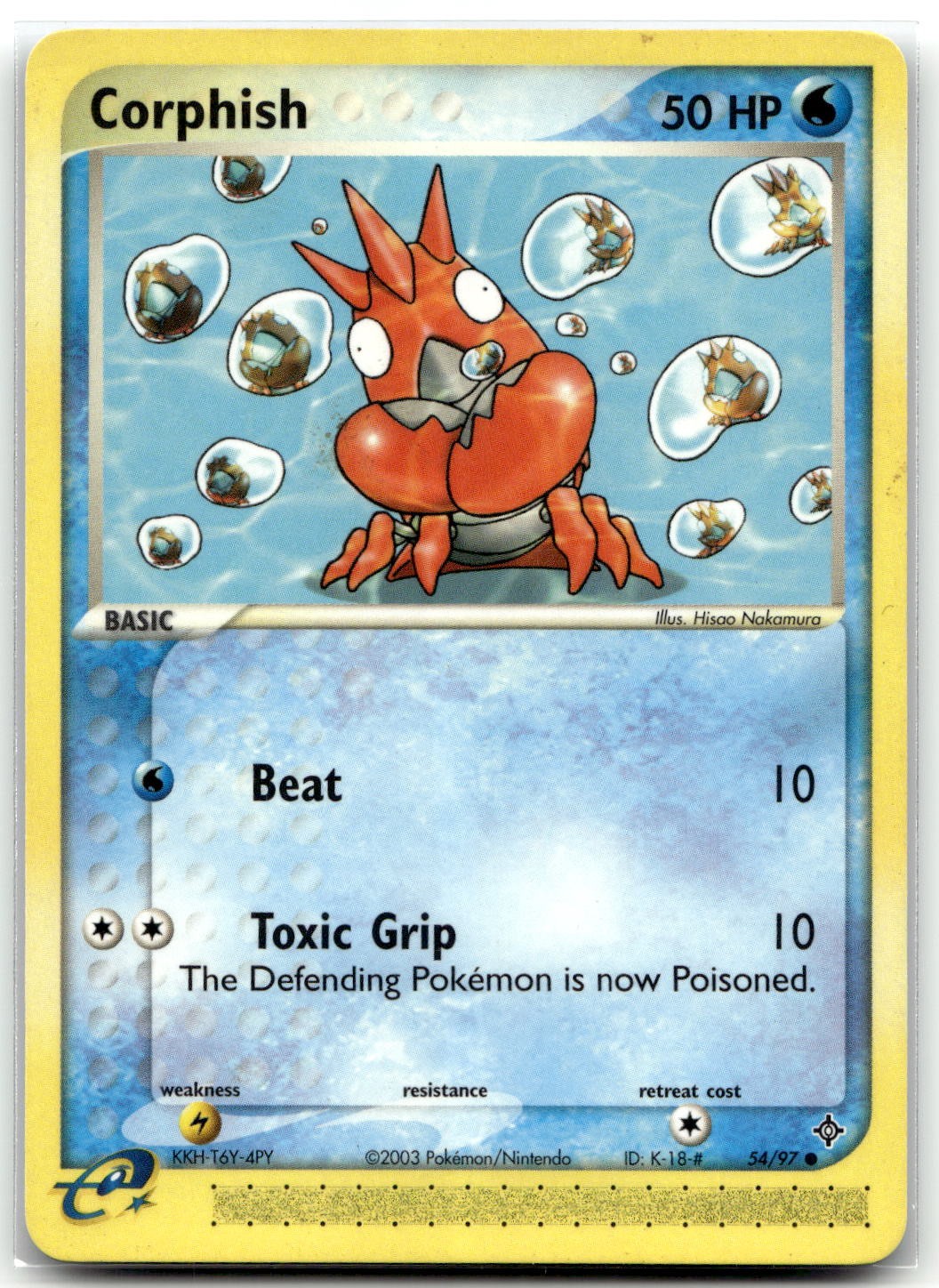 Corphish 54/97 Dragon Common Pokemon TCG HP