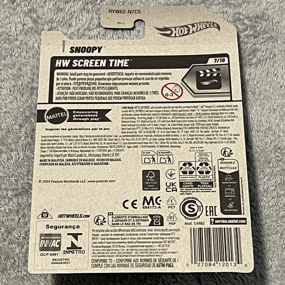 Красный экран Hot Wheels Snoopy 2025 132/250 HW время 7/10 - Изображение 2 из 4