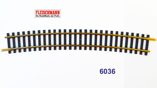 FLEISCHMANN 6036 H0 gebogene Modell-Gleise 15° Radius 738 mm, 1 Stück … neuwert. | Zustand: Gebraucht