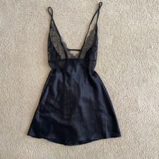Victoria's Secret Black Lace Trimmed Coquette Fairycore Lingerie NWT - Size L