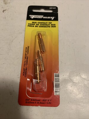 3/pk Forney Industries MIG CONTACT TIP .023/.025 HOBART / MILLER- 60164