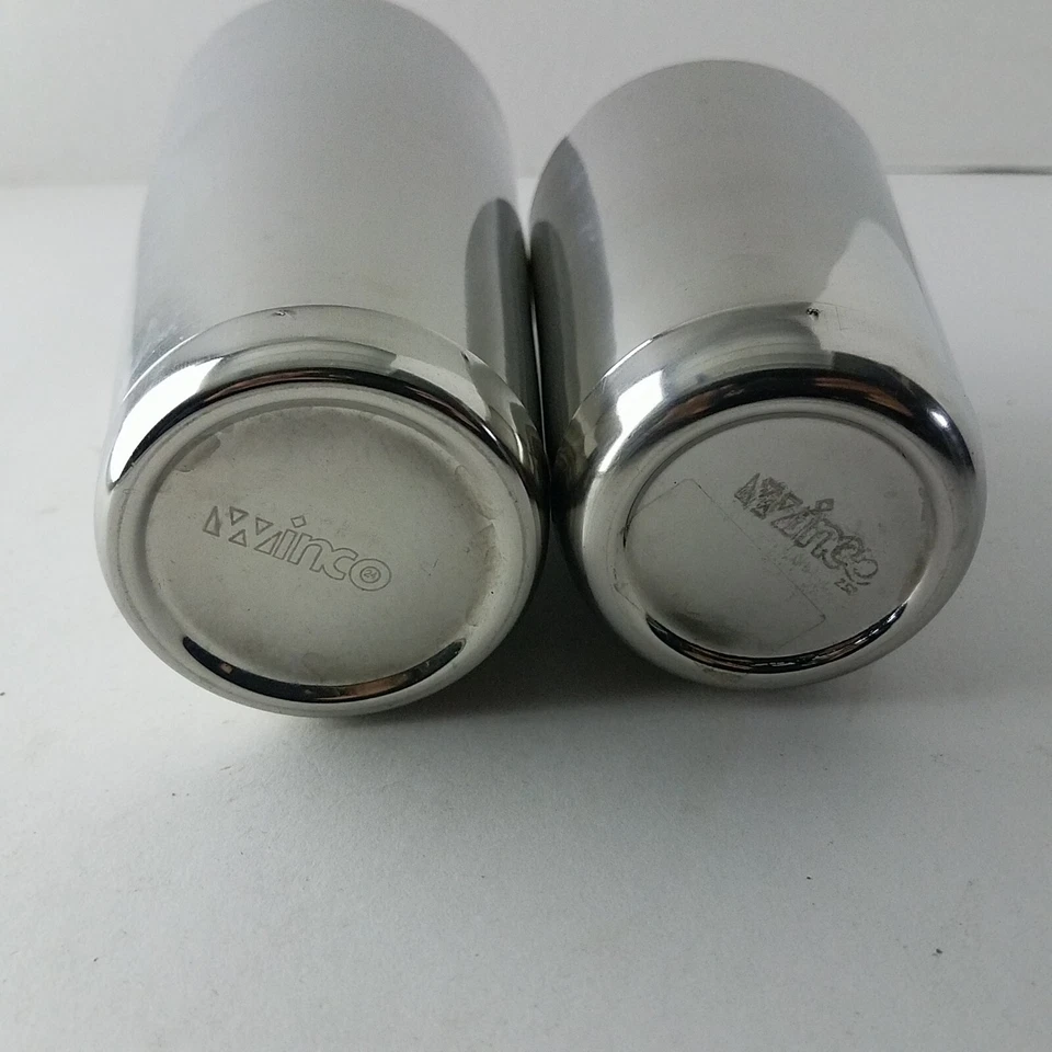 Juego de vasos coctelera barra acero inoxidable WinCo dos piezas grandes y pequeñas Foto 4 de 4