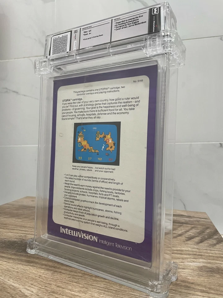 Unopened Utopia Intellivision Sealed Video Game! Wata Graded 8.5 A+ 1982 Atari  - Image 4 of 4