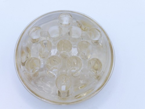 Vintage Clear Glass Flower Frog 13 Holes 4.75" dia x 1.5" h - near perfect - 第 1/4 張圖片