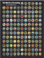 Póster de los méritos del exploración de los Boy Scouts