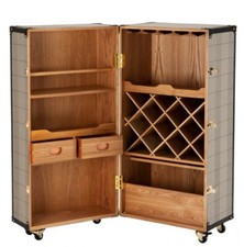 Eichholtz Luxus Bar Schrank im Vintage Koffer Design - Kommode - Art Deco