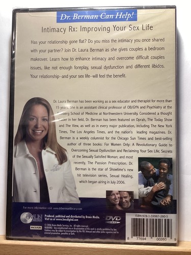 Dr. Laura Berman - Intimacy RX Improving Your Sex Life (DVD, 2007) - Imagen 2 de 3