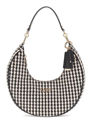 GUESS Mirema Hobo Shoulder Bag Schultertasche Tasche Black Multi schwarz beige