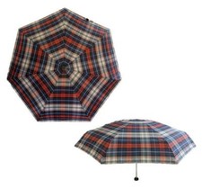Nova Check Navy Red Umbrella with Cover Unisex UD