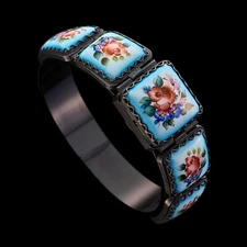 USSR Watch Ladies CHAIKA with floral enamel bracelet. Women's Soviet Watch.