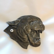 1970  s Cat Panther Cougar Mountain Lion Brass Works Belt Buckle Bergamot