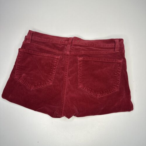 J BRAND Jeans Skinny Leg Corduroy Pants Black Cherry Red Size 28 - Picture 2 of 9