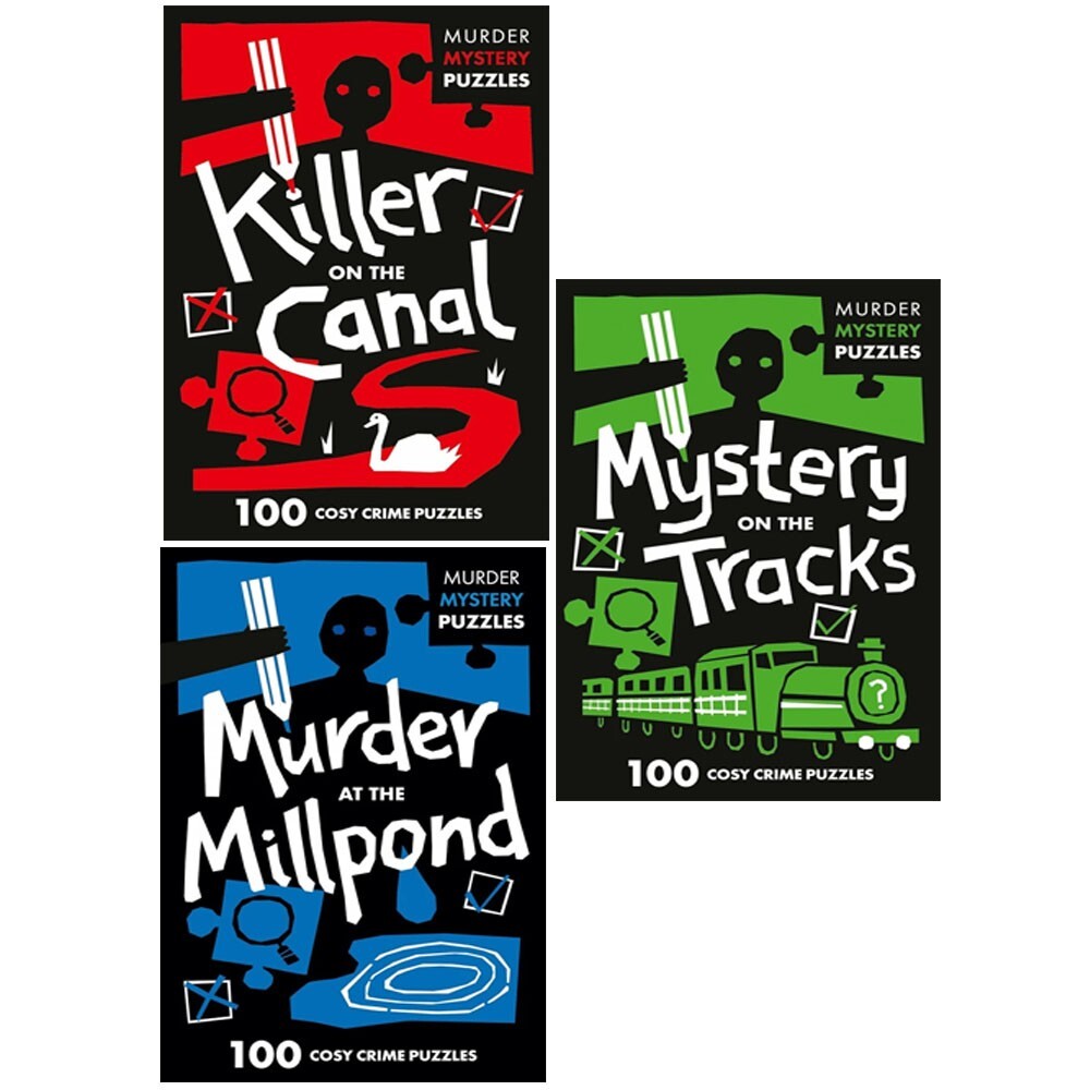 Murder Mystery Puzzles Series 300 Cosy Crime Puzzles 3 Books Collection Set