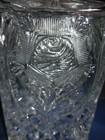 Square Decanter Diamond Cut Rose Flower with Stopper Clear Vintage  — photo 4