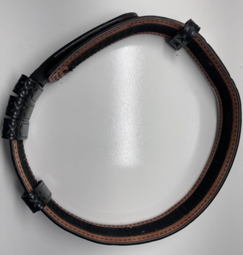 Safariland 94 Black Basketweave Buckleless Leather Duty Belt - Picture 1 of 4