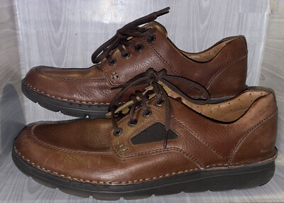 Clarks Unstructured UN Unnature Time Leather Loafers Mens Lace Up Shoes Size 14