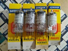 NOS 4x EF86 PHILIPS MINIWATT NIB Tubes Quad Leak Radford Amplifier Preamplifier