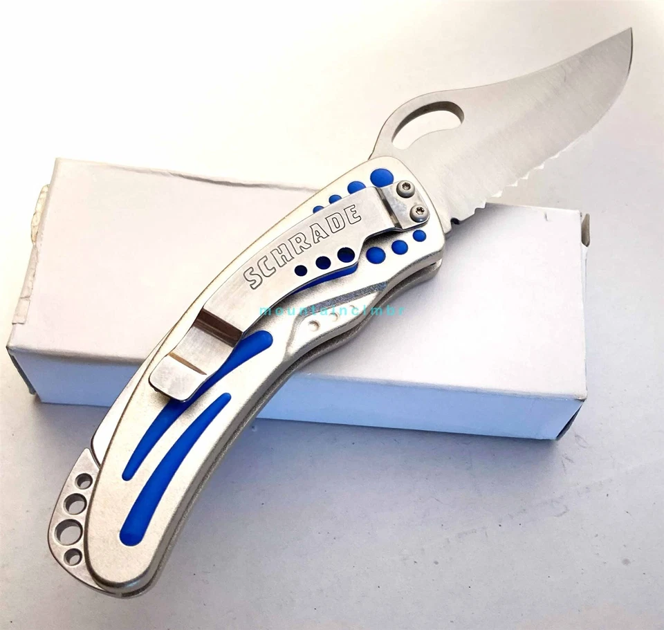 Cuchillo Hd de aluminio Schrade USA AVATAR 7.1/4.2/2.9" AV7 RARO DESCONTINUADO Foto 3 de 3