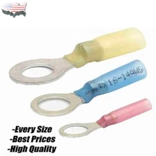 Wire Crimp Heat Shrink Ring Connectors Terminals Waterproof  22-10 AWG  US