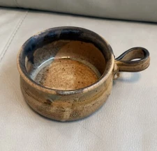 studio stoneware etched handmade signed soup bowl mug cup Unique Design