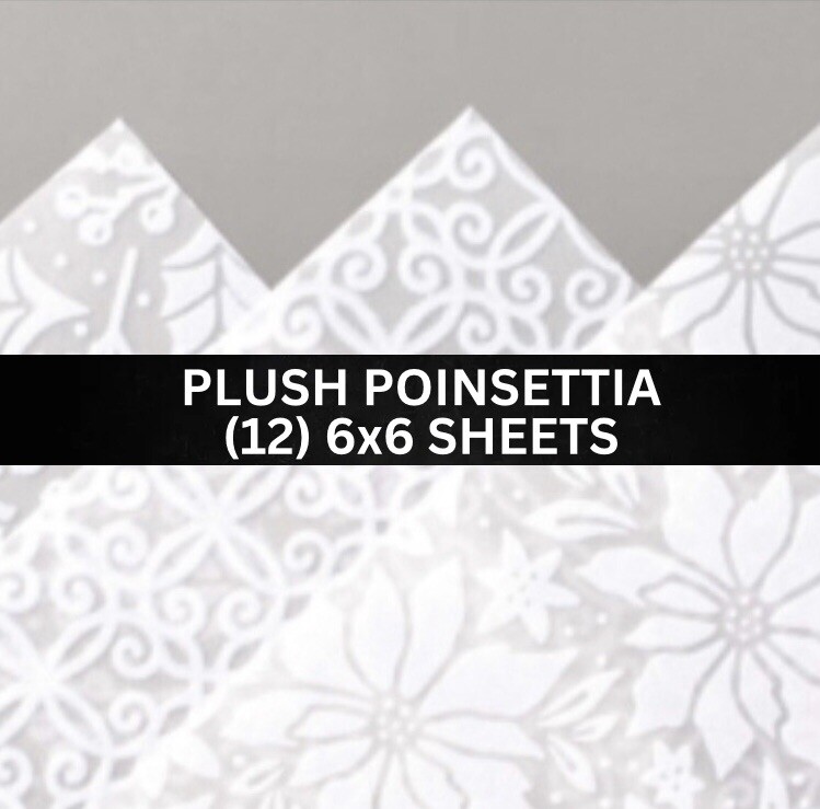 Stampin Up PLUSH POINSETTIA Designer Series Paper Christmas (12) 6x6 Sheets